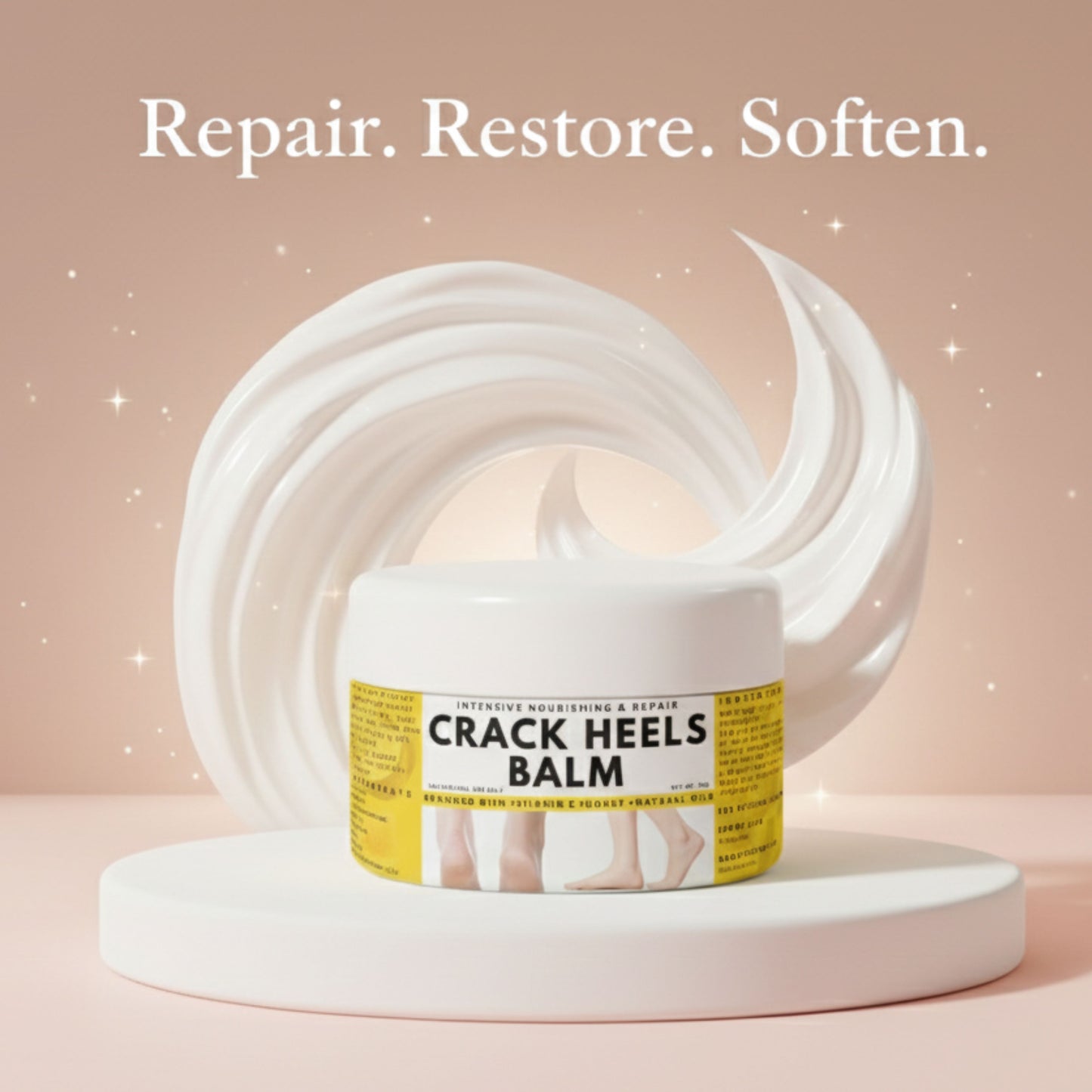 Cracked Heels Balm – Instant Heel Repair Cream | Foot Crack Cream | Dry Feet Softener | Deep Moisturizing Heel Cream